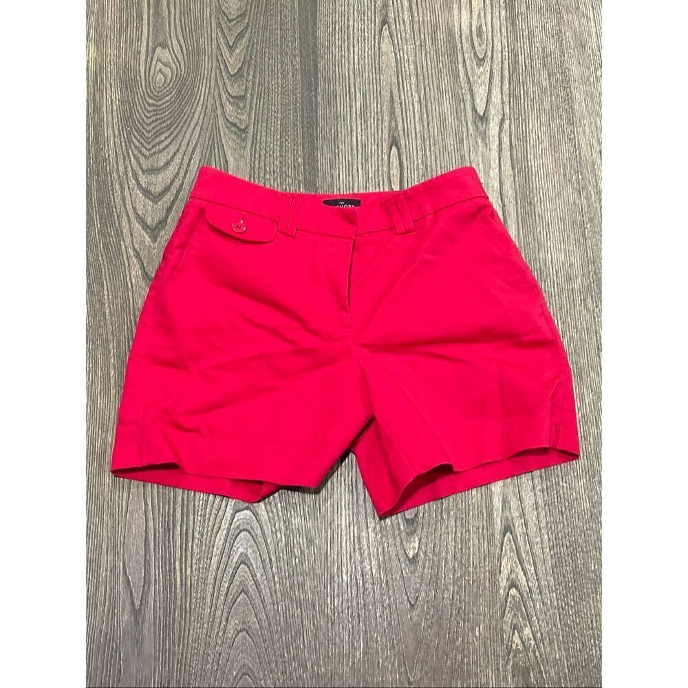 White House Black Market The 5" Shorts High Rise Stretch Cherry Red Pink Size 2